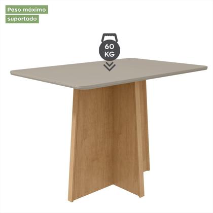 Imagem de Conjunto Sala de Jantar 4 Lugares Retangular Tampo MDF Mesa Celebrare com Cadeiras Apogeu