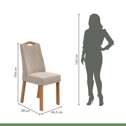 Imagem de Conjunto Sala de Jantar 4 Lugares Retangular Tampo Vidro/MDF Mesa Apogeu e Cadeiras Vênus