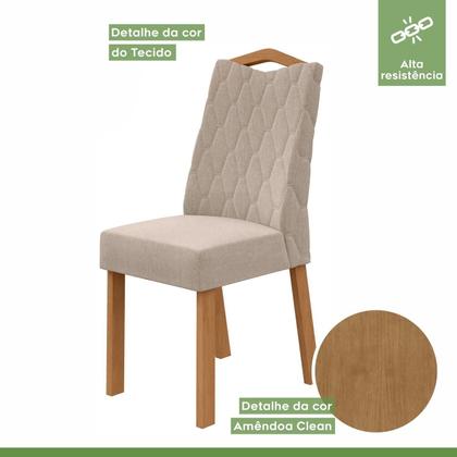 Imagem de Conjunto Sala de Jantar 4 Lugares Retangular Tampo Vidro/MDF Mesa Apogeu e Cadeiras Vênus