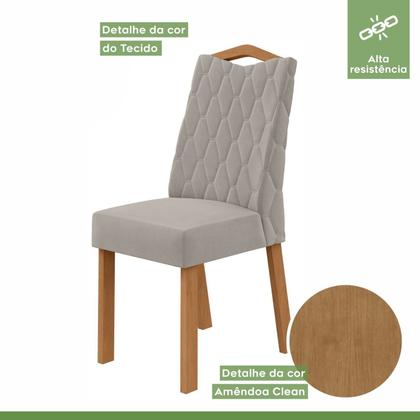 Imagem de Conjunto Sala de Jantar 4 Lugares Retangular Tampo Vidro/MDF Mesa Apogeu e Cadeiras Vênus