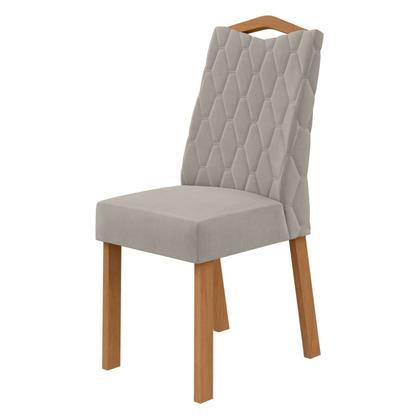 Imagem de Conjunto Sala de Jantar 4 Lugares Retangular Tampo Vidro/MDF Mesa Apogeu e Cadeiras Vênus