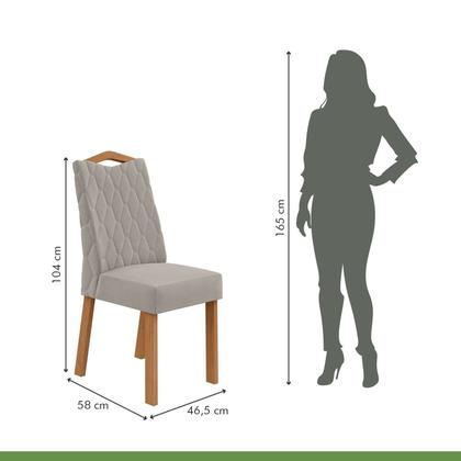 Imagem de Conjunto Sala de Jantar 4 Lugares Retangular Tampo Vidro/MDF Mesa Apogeu e Cadeiras Vênus