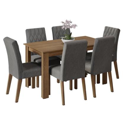 Imagem de Conjunto Sala De Jantar 6 Cadeiras Allegro Madesa Rustic