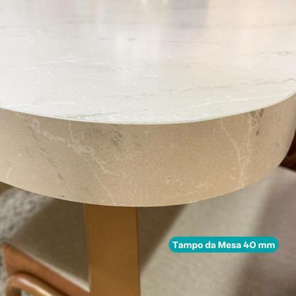 Imagem de Conjunto Sala de Jantar 6 Cadeiras Almería Carraro Petra Areia Rosê