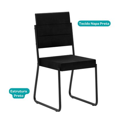 Conjunto Sala de Jantar 6 Cadeiras Charlotte Carraro Nogal com Preto Imagem de Conjunto Sala de Jantar 6 Cadeiras Charlotte Carraro Nogal com Preto