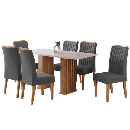 Imagem de Conjunto Sala de Jantar 6 Cadeiras Fran