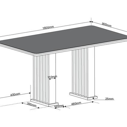 Imagem de Conjunto Sala de Jantar 6 Cadeiras Selenne