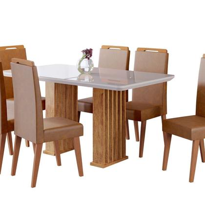 Imagem de Conjunto Sala de Jantar 6 Cadeiras Selenne
