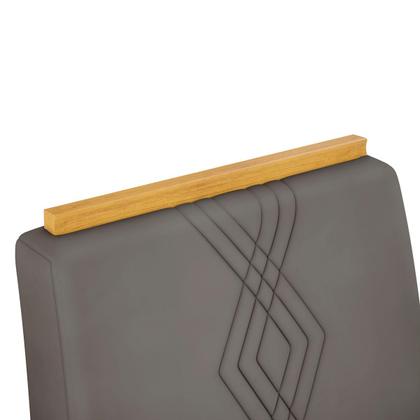 Imagem de Conjunto Sala de Jantar 6 Cadeiras Tampo Curvo DJ Móveis Kiara Cedro Yasmin Veludo Lunar