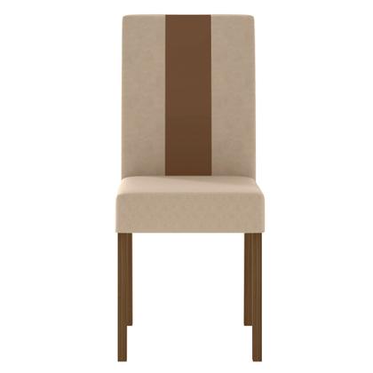 Imagem de Conjunto Sala de Jantar 6 Cadeiras Tampo Retangular 160cm com Vidro Liz Carvalho Off White Linea Marfim - Poliman