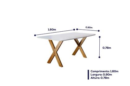 Imagem de Conjunto Sala de Jantar 6 Lugares Alvorada Mesa e Cadeiras Madeira Maciça