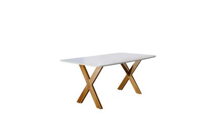 Imagem de Conjunto Sala de Jantar 6 Lugares Espanha Mesa e Cadeiras Madeira Maciça Tampo Com Vidro