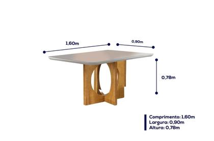 Imagem de Conjunto Sala de Jantar 6 Lugares Mesa Barcelona e 6 Cadeiras Juliana Azul