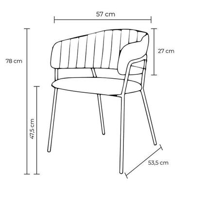 Imagem de Conjunto Sala de Jantar 6 Lugares Retangular com Tampo Mdf Cadeiras Estofadas Luar Espresso Móveis