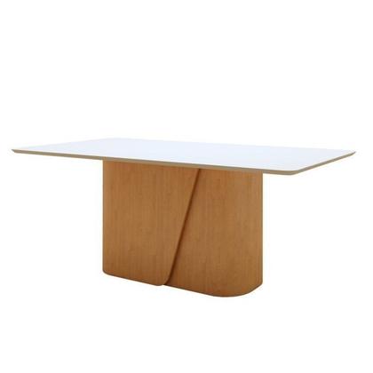 Imagem de Conjunto Sala de Jantar 6 Lugares Retangular com Tampo Mdf Cadeiras Estofadas Luar Espresso Móveis