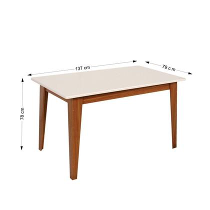 Imagem de Conjunto Sala de Jantar 6 lugares Retangular Giovana Cadeiras Nobre