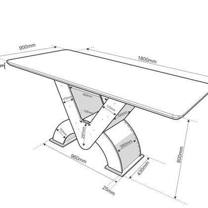 Imagem de Conjunto Sala de Jantar 6 Lugares Retangular Tampo de MDF Vegas Yescasa