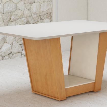 Imagem de Conjunto Sala de Jantar 6 Lugares Retangular Tampo MDF Mesa Apogeu com Cadeiras Luar