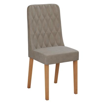 Imagem de Conjunto Sala de Jantar 6 Lugares Retangular Tampo MDF Mesa Apogeu com Cadeiras Luar