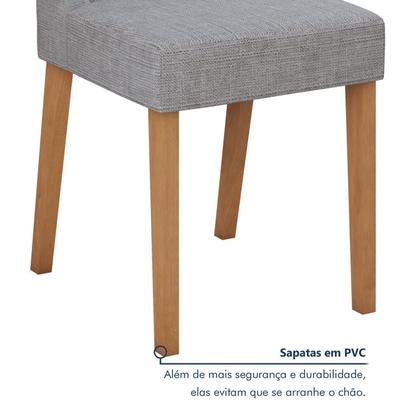 Imagem de Conjunto Sala de Jantar 6 Lugares Retangular Tampo MDF Mesa Apogeu com Cadeiras Luar