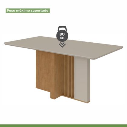 Imagem de Conjunto Sala de Jantar 6 Lugares Retangular Tampo MDF Mesa e Cadeiras Astrid