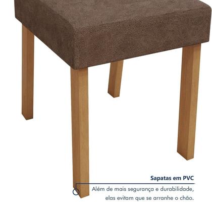 Imagem de Conjunto Sala de Jantar 6 Lugares Retangular Tampo MDF Mesa Luar com Cadeiras Apogeu