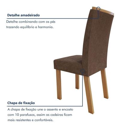 Imagem de Conjunto Sala de Jantar 6 Lugares Retangular Tampo MDF Mesa Luar com Cadeiras Apogeu