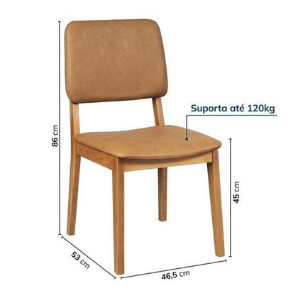 Imagem de Conjunto Sala de Jantar 6 Lugares Retangular Tampo MDF Miriti CabeCasa MadeiraOriginals