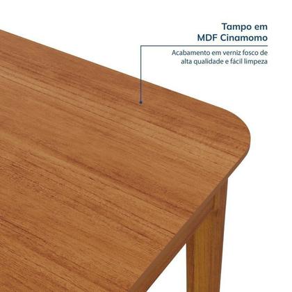 Imagem de Conjunto Sala de Jantar 6 Lugares Retangular Tampo MDF Miriti CabeCasa MadeiraOriginals