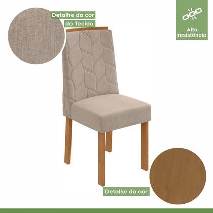 Imagem de Conjunto Sala de Jantar 6 Lugares Retangular Tampo Vidro/MDF Mesa Apogeu com Cadeiras Astrid