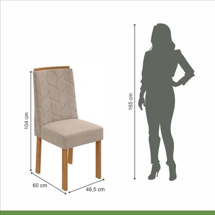 Imagem de Conjunto Sala de Jantar 6 Lugares Retangular Tampo Vidro/MDF Mesa Apogeu com Cadeiras Astrid