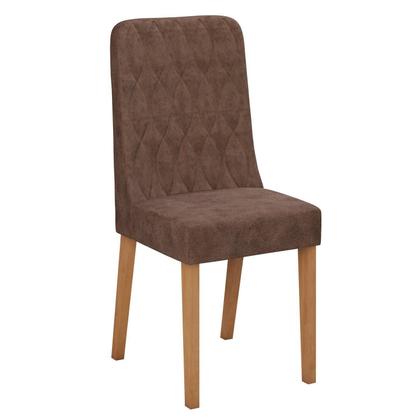 Imagem de Conjunto Sala de Jantar 6 Lugares Retangular Tampo Vidro/MDF Mesa Apogeu com Cadeiras Luar