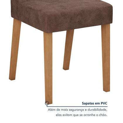 Imagem de Conjunto Sala de Jantar 6 Lugares Retangular Tampo Vidro/MDF Mesa Apogeu com Cadeiras Luar