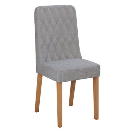 Imagem de Conjunto Sala de Jantar 6 Lugares Retangular Tampo Vidro/MDF Mesa Apogeu com Cadeiras Luar