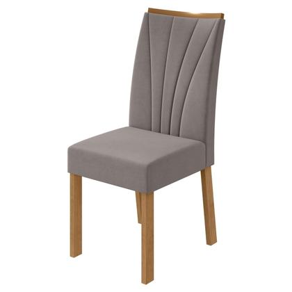 Imagem de Conjunto Sala de Jantar 6 Lugares Retangular Tampo Vidro/MDF Mesa Astrid com Cadeiras Apogeu