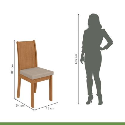 Imagem de Conjunto Sala de Jantar 6 Lugares Retangular Tampo Vidro/MDF Mesa Astrid com Cadeiras Athenas