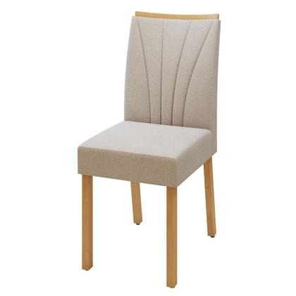 Imagem de Conjunto Sala de Jantar 6 Lugares Retangular Tampo Vidro/MDF Mesa Bold e Cadeiras Pés Madeira Jade