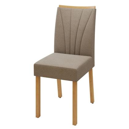 Imagem de Conjunto Sala de Jantar 6 Lugares Retangular Tampo Vidro/MDF Mesa Bold e Cadeiras Pés Madeira Jade