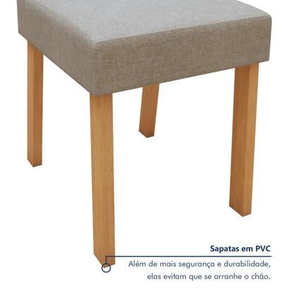 Imagem de Conjunto Sala de Jantar 6 Lugares Retangular Tampo Vidro/MDF Mesa e Cadeiras Apogeu