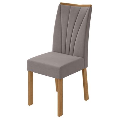 Imagem de Conjunto Sala de Jantar 6 Lugares Retangular Tampo Vidro/MDF Mesa e Cadeiras Apogeu