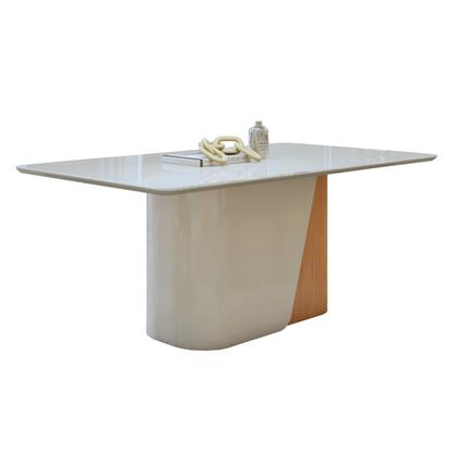 Imagem de Conjunto Sala de Jantar 6 Lugares Retangular Tampo Vidro/MDF Mesa Luar com Cadeiras Apogeu