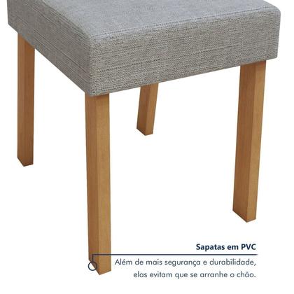 Imagem de Conjunto Sala de Jantar 6 Lugares Retangular Tampo Vidro/MDF Mesa Luar com Cadeiras Apogeu