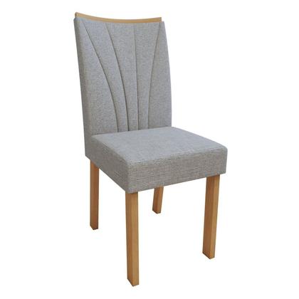 Imagem de Conjunto Sala de Jantar 6 Lugares Retangular Tampo Vidro/MDF Mesa Luar com Cadeiras Apogeu