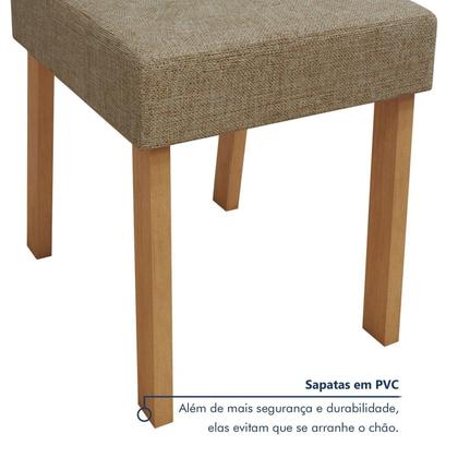 Imagem de Conjunto Sala de Jantar 6 Lugares Retangular Tampo Vidro/MDF Mesa Luar com Cadeiras Apogeu