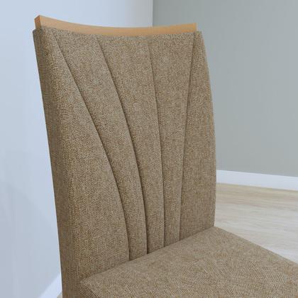 Imagem de Conjunto Sala de Jantar 6 Lugares Retangular Tampo Vidro/MDF Mesa Luar com Cadeiras Apogeu