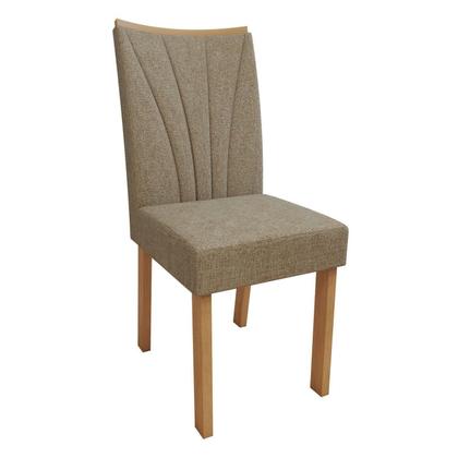 Imagem de Conjunto Sala de Jantar 6 Lugares Retangular Tampo Vidro/MDF Mesa Luar com Cadeiras Apogeu