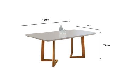 Imagem de Conjunto Sala de Jantar 6 Lugares Veneza Madeira Maciça Mesa e Cadeiras Linho Areia