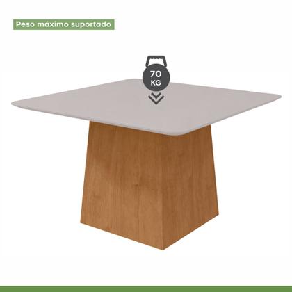 Imagem de Conjunto Sala de Jantar 8 Lugares Quadrada Tampo Vidro/MDF Mesa Nevada com Cadeiras Apogeu