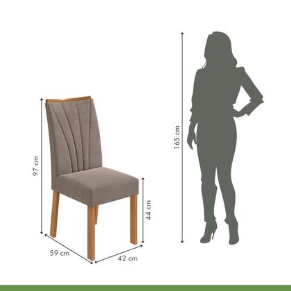 Imagem de Conjunto Sala de Jantar 8 Lugares Quadrada Tampo Vidro/MDF Mesa Nevada com Cadeiras Apogeu