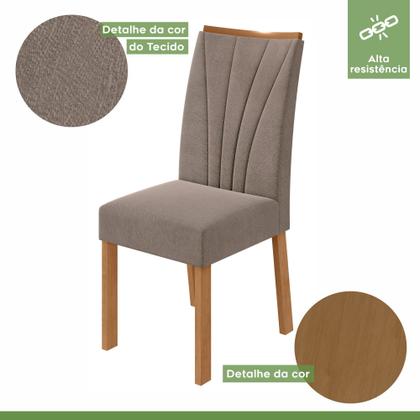 Imagem de Conjunto Sala de Jantar 8 Lugares Quadrada Tampo Vidro/MDF Mesa Nevada com Cadeiras Apogeu